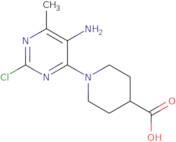 1-(5-Amino-2-chloro-6-methylpyrimidin-4-yl)piperidine-4-carboxylic acid