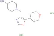 1-{[5-(Oxan-4-yl)-1,3-oxazol-4-yl]methyl}piperidin-4-amine dihydrochloride