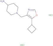 1-[(5-Cyclobutyl-1,3-oxazol-4-yl)methyl]piperidin-4-amine dihydrochloride