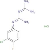 4-{[{[Amino(imino)methyl]amino}(imino)methyl]amino}-2-chloro-1-fluorobenzene hydrochloride