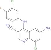 6-amino-8-chloro-4-((3-chloro-4-fluorophenyl)amino)quinoline-3-carbonitrile