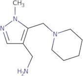 {1-Methyl-5-[(piperidin-1-yl)methyl]-1H-pyrazol-4-yl}methanamine