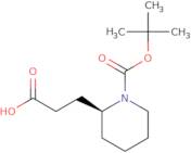 3-[(2S)-1-[(tert-Butoxy)carbonyl]piperidin-2-yl]propanoic acid