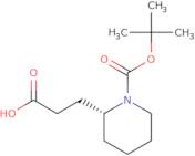 3-[(2R)-1-[(tert-Butoxy)carbonyl]piperidin-2-yl]propanoic acid