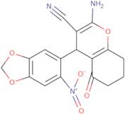 2-Amino-4-(6-nitrobenzo[D][1,3]dioxol-5-yl)-5-oxo-5,6,7,8-tetrahydro-4H-chromene-3-carbonitrile