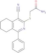 2-[(4-Cyano-1-phenyl-5,6,7,8-tetrahydro-3-isoquinolinyl)sulfanyl]acetamide