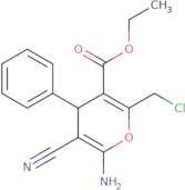 Ethyl 6-amino-2-(chloromethyl)-5-cyano-4-phenyl-4H-pyran-3-carboxylate