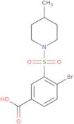 4-Bromo-3-[(4-methylpiperidin-1-yl)sulfonyl]benzoic acid