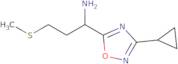 1-(3-Cyclopropyl-1,2,4-oxadiazol-5-yl)-3-(methylsulfanyl)-1-propanamine