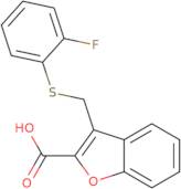 3-{[(2-Fluorophenyl)sulfanyl]methyl}-1-benzofuran-2-carboxylic acid