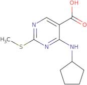 4-(cyclopentylamino)-2-(methylthio)pyrimidine-5-carboxylic acid