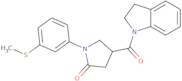 4-(2,3-Dihydro-1H-indole-1-carbonyl)-1-[3-(methylsulfanyl)phenyl]pyrrolidin-2-one