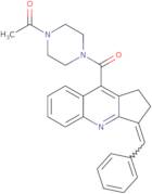 1-{4-[3-(Phenylmethylidene)-1H,2H,3H-cyclopenta[b]quinoline-9-carbonyl]piperazin-1-yl}ethan-1-one