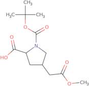 (2S,4R)-1-[(tert-Butoxy)carbonyl]-4-(2-methoxy-2-oxoethyl)pyrrolidine-2-carboxylic acid