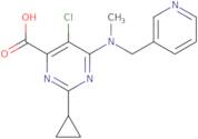 5-Chloro-2-cyclopropyl-6-(methyl(pyridin-3-ylmethyl)amino)pyrimidine-4-carboxylic acid