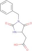 2-(1-Benzyl-2,5-dioxoimidazolidin-4-yl)acetic acid