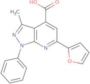 6-(Furan-2-yl)-3-methyl-1-phenyl-1H-pyrazolo[3,4-b]pyridine-4-carboxylic acid