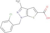 1-[(2-Chlorophenyl)methyl]-3-methyl-1H-thieno[2,3-c]pyrazole-5-carboxylic acid