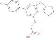 2-[[10-(4-Chlorophenyl)-7-thia-9,11-diazatricyclo[6.4.0.02,6]dodeca-1(8),2(6),9,11-tetraen-12-yl]s…