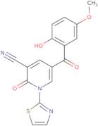 5-(2-Hydroxy-5-methoxybenzoyl)-2-oxo-1-(1,3-thiazol-2-yl)-1,2-dihydropyridine-3-carbonitrile