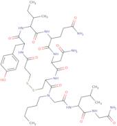 Glycinamide, N-(3-mercapto-1-oxopropyl)-L-tyrosyl-L-isoleucyl-L-glutaminyl-L-asparaginyl-L-cysteinyl-N-pentylglycyl-L-leucyl-, cycli c (1→5)-disulfide