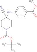 tert-butyl 4-cyano-4-4(methoxycarbonyl)phenyl)amino)piperidine-1-carboxylate