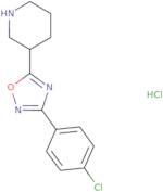 3-[3-(4-Chlorophenyl)-1,2,4-oxadiazol-5-yl]piperidine hydrochloride