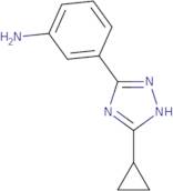 3-(3-Cyclopropyl-1H-1,2,4-triazol-5-yl)aniline