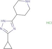 4-(5-Cyclopropyl-1H-1,2,4-triazol-3-yl)piperidine hydrochloride