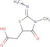 2-[(2Z)-3-Methyl-2-(methylimino)-4-oxo-1,3-thiazolidin-5-yl]acetic acid