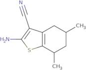 2-Amino-5,7-dimethyl-4,5,6,7-tetrahydro-1-benzothiophene-3-carbonitrile