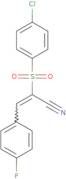 2-((4-chlorophenyl)sulfonyl)-3-(4-fluorophenyl)prop-2-enenitrile
