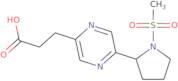 3-(5-(1-(Methylsulfonyl)pyrrolidin-2-yl)pyrazin-2-yl)propanoic acid