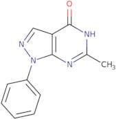 6-Methyl-1-phenyl-1,5-dihydro-4{H}-pyrazolo[3,4-{D}]pyrimidin-4-one