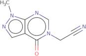 2-{1-Methyl-4-oxo-1H,4H,5H-pyrazolo[3,4-d]pyrimidin-5-yl}acetonitrile