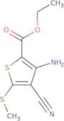 3-Amino-4-cyano-5-methylsulfanylthiophene-2-carboxylic acid ethyl ester