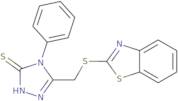 5-[(1,3-Benzothiazol-2-ylsulfanyl)methyl]-4-phenyl-4H-1,2,4-triazole-3-thiol