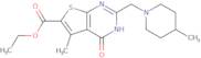 Ethyl 5-methyl-2-[(4-methylpiperidin-1-yl)methyl]-4-oxo-3H,4H-thieno[2,3-d]pyrimidine-6-carboxylate