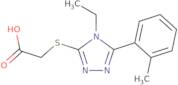 2-{[4-Ethyl-5-(2-methylphenyl)-4H-1,2,4-triazol-3-yl]sulfanyl}acetic acid