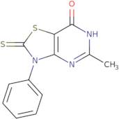 5-Methyl-3-phenyl-2-sulfanylidene-2H,3H,6H,7H-[1,3]thiazolo[4,5-d]pyrimidin-7-one