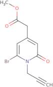 Methyl 6-bromo-1,2-dihydro-2-oxo-1-(2-propynyl)-4-pyridineacetate (85::chloro derivative)