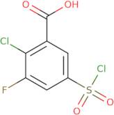 2-Chloro-3-fluoro-5-(chlorosulfonyl)benzoic acid