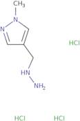 4-(Hydrazinylmethyl)-1-methyl-1H-pyrazole 3hydrochloride