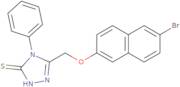 3-((6-bromo(2-naphthyloxy))methyl)-4-phenyl-1,2,4-triazoline-5-thione