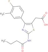 2-(2-Butyramido-4-(4-fluoro-3-methylphenyl)thiazol-5-yl)acetic acid