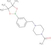 1-(4-{[3-(Tetramethyl-1,3,2-dioxaborolan-2-yl)phenyl]methyl}piperazin-1-yl)ethan-1-one