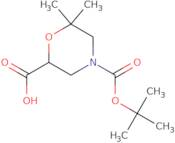 4-[(tert-Butoxy)carbonyl]-6,6-dimethylmorpholine-2-carboxylic acid