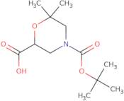 (R)-4-(tert-Butoxycarbonyl)-6,6-dimethylmorpholine-2-carboxylic acid ee