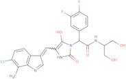 2-[(4Z)-4-[(6-Chloro-7-methyl-1H-indol-3-yl)methylidene]-2,5-dioxoimidazolidin-1-yl]-2-(3,4-difluorophenyl)-N-(1,3-dihydroxypropan-2 -yl)acetamide