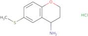 6-(Methylsulfanyl)-3,4-dihydro-2H-1-benzopyran-4-amine hydrochloride